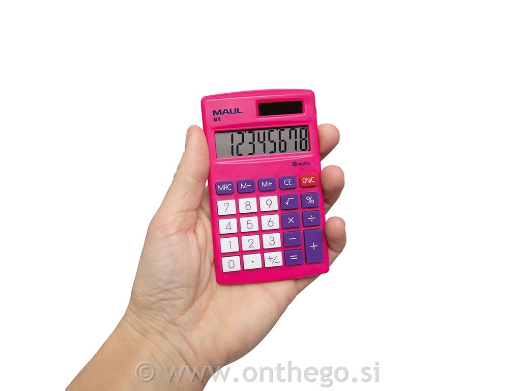 Žepni kalkulator M 8 roza