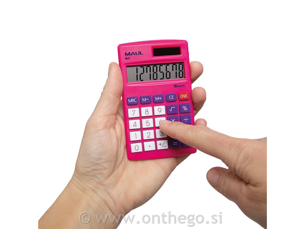 Žepni kalkulator M 8 roza